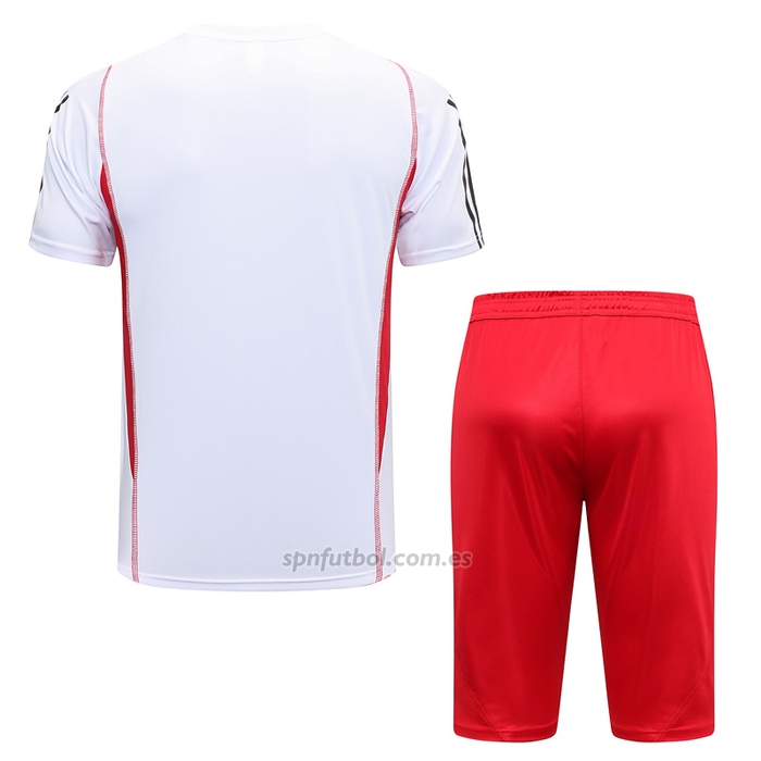 Chandal del Flamengo Manga Corta 2023-2024 Blanco - Pantalon Corto